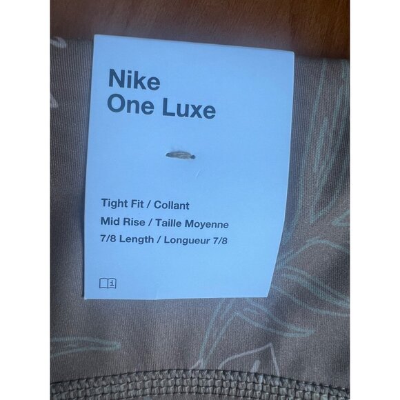 Nike One Luxe Dri-Fit 7/8 Length Mid Rise Leggings 1X Tight Fit Tropical Print - Picture 7 of 11